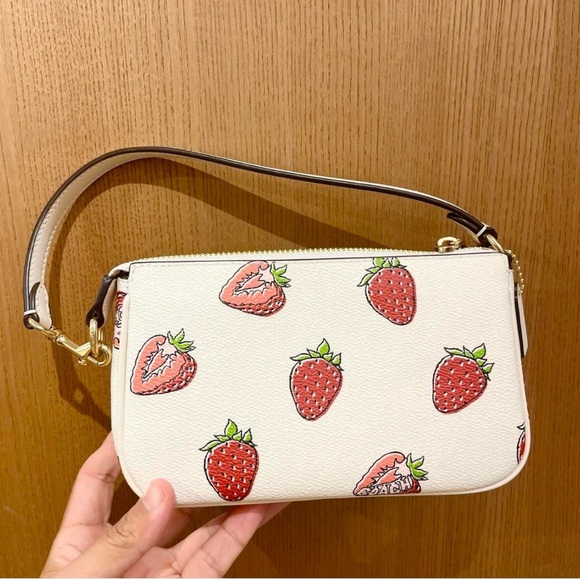 Coach Nolita 19 With Strawberry Print #CAL25 - Picture 3 of 7